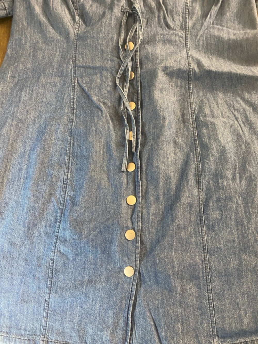 Eloquii Denim Midi Button Front Dress - Picture 3 of 5